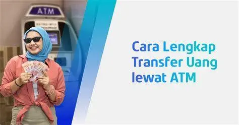 Transfer via ATM Bersama Layar mesin ATM untuk transfer antarbank
