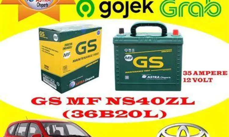 Spesifikasi aki tipe NS40ZL untuk Toyota Calya