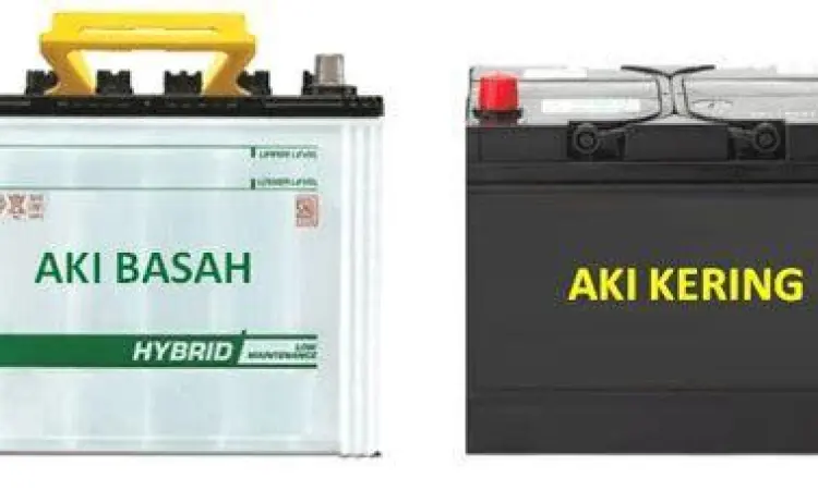 Perbandingan fisik aki basah dan aki kering