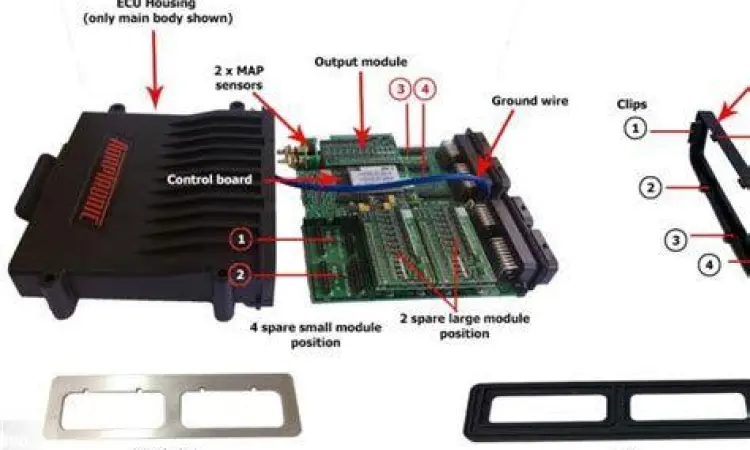 Detail sirkuit internal Electronic Control Unit mobil