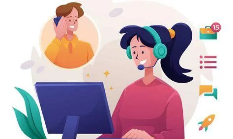 Bantuan Pelanggan XL Ilustrasi bantuan layanan pelanggan untuk masalah teknis