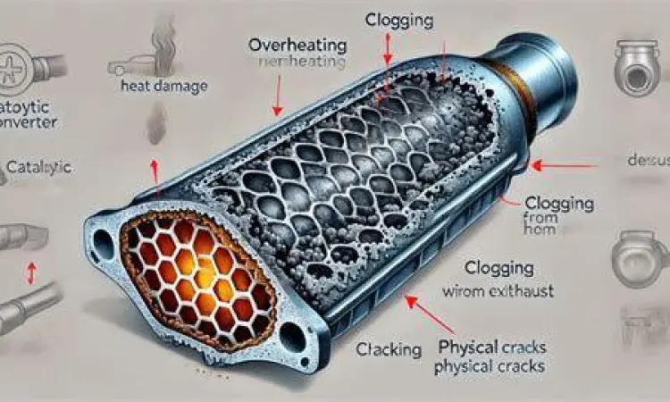 Katalis Rusak dan Tersumbat Katalis knalpot mobil tersumbat karbon