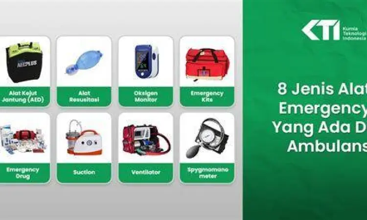 Peralatan medis canggih di dalam unit ambulance emergency