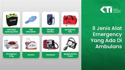 Alat Medis Ambulance Peralatan medis canggih di dalam unit ambulance emergency
