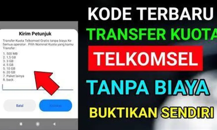 Langkah transfer kuota internet Telkomsel melalui kode UMB