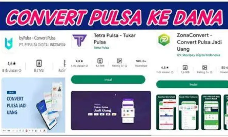 Daftar aplikasi convert pulsa terbaik