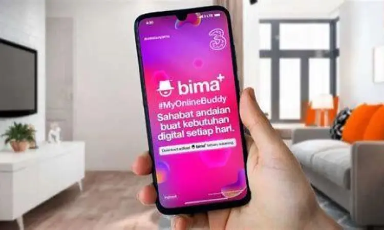 Antarmuka aplikasi Bima+ untuk layanan pulsa