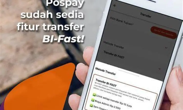 Tampilan menu BI-FAST di aplikasi perbankan digital