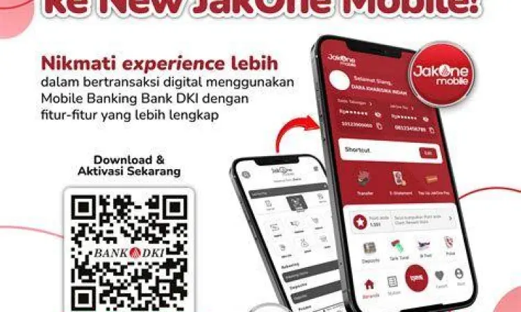 JakOne Mobile Bank DKI Tampilan antarmuka aplikasi JakOne Mobile Bank DKI untuk transfer antar bank