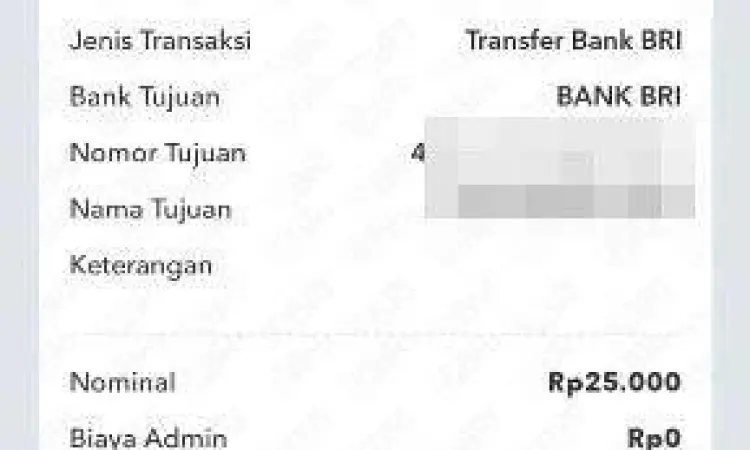 Bukti Transfer BRImo Contoh struk bukti transfer berhasil dari BRImo ke BCA