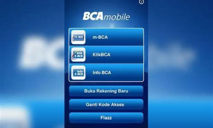 Tampilan aplikasi m-BCA untuk transfer antarbank