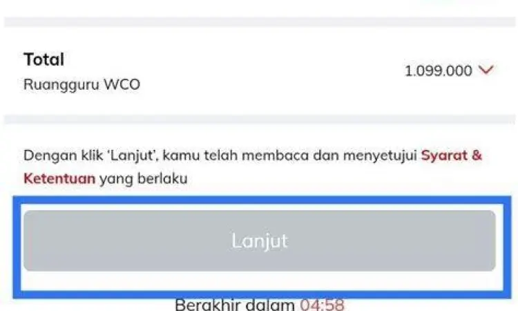 Layar konfirmasi pembayaran di aplikasi LinkAja