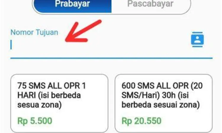 Proses pengiriman pesan singkat untuk poin Telkomsel
