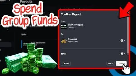 Roblox Revenue Payout Menu distribusi pendapatan pada grup Roblox