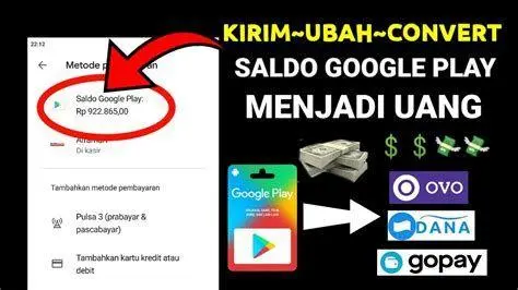 Convert Saldo ke E-Wallet Proses convert saldo Google Play menjadi uang elektronik