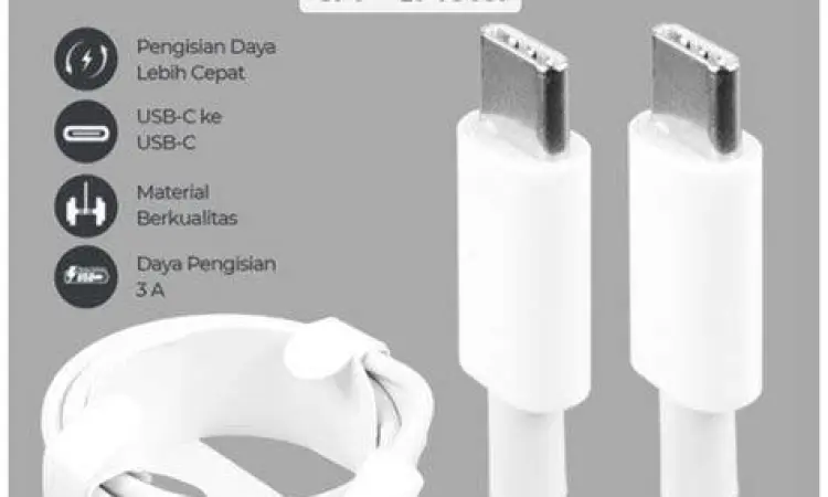Kabel USB Type C untuk transfer data cepat