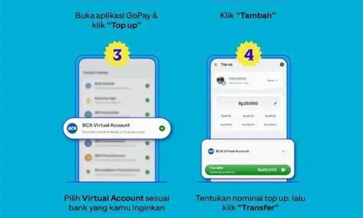 Aplikasi GoPay Tampilan menu top up GoPay