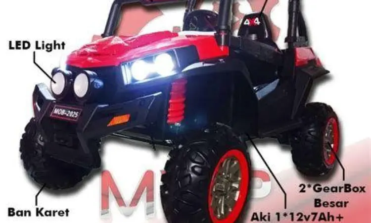 Detail interior dan kursi mobil aki anak 2 seater