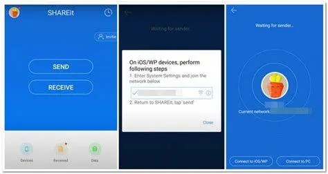 Aplikasi Transfer Data Pihak Ketiga tampilan aplikasi shareit untuk kirim data