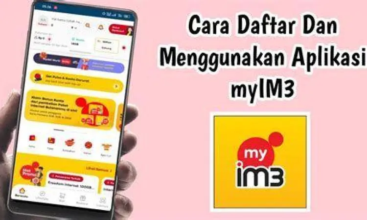 Antarmuka aplikasi MyIM3 untuk transaksi pulsa