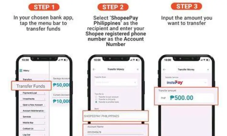 Input nomor handphone untuk kirim saldo shopeepay