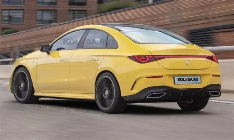 Belakang Mercedes CLA 200 Bagian belakang Mercedes Benz CLA 200 dengan lampu LED