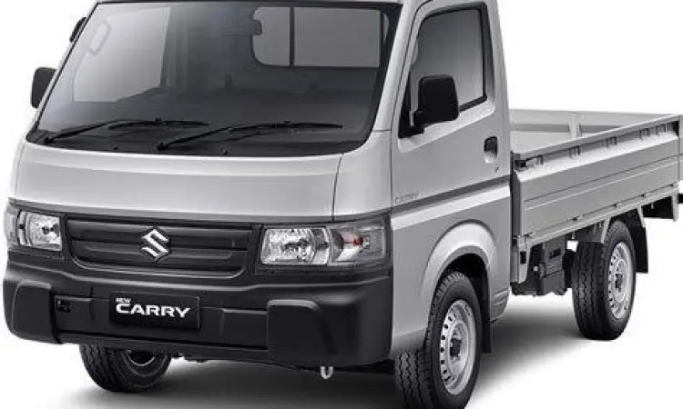Suzuki Carry tipe Wide Deck berwarna perak dari samping