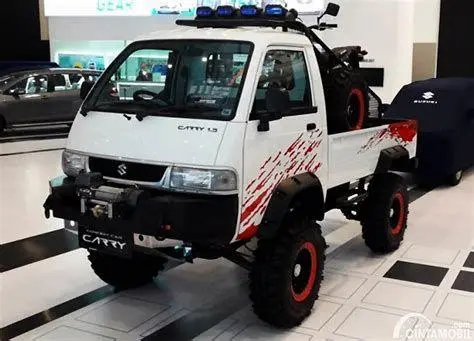 Modifikasi Carry Pick Up Modifikasi suspensi Suzuki Carry untuk angkutan berat