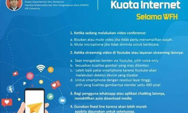 Infografis cara hemat kuota data