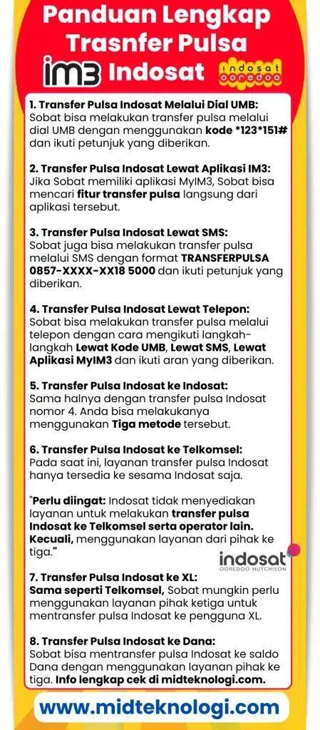 Transfer Pulsa Indosat tangkapan layar proses transfer pulsa indosat ooredoo
