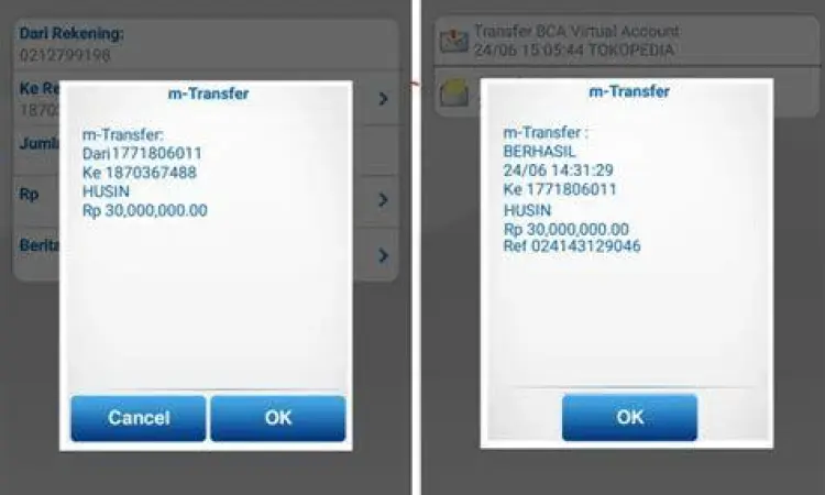 Contoh bukti transfer digital yang valid