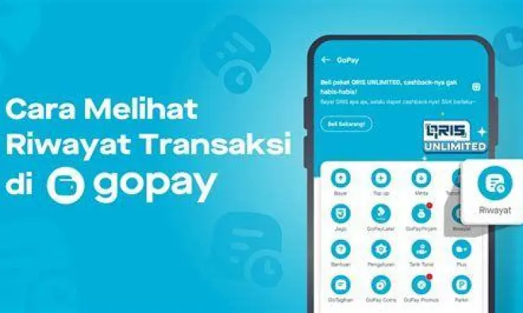Daftar transaksi di aplikasi dompet digital