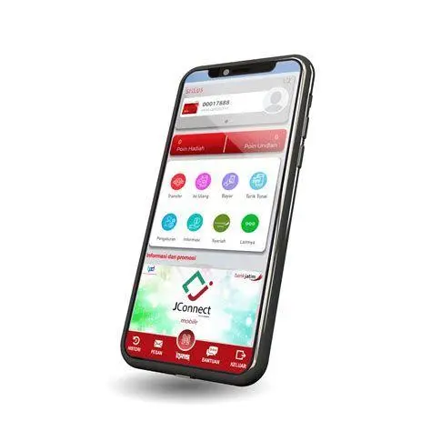 Interface JConnect Mobile Tampilan antarmuka aplikasi JConnect Mobile